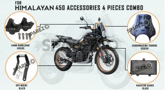 Fit For Royal Enfield Himalayan 450 4 Pcs Combo Pack